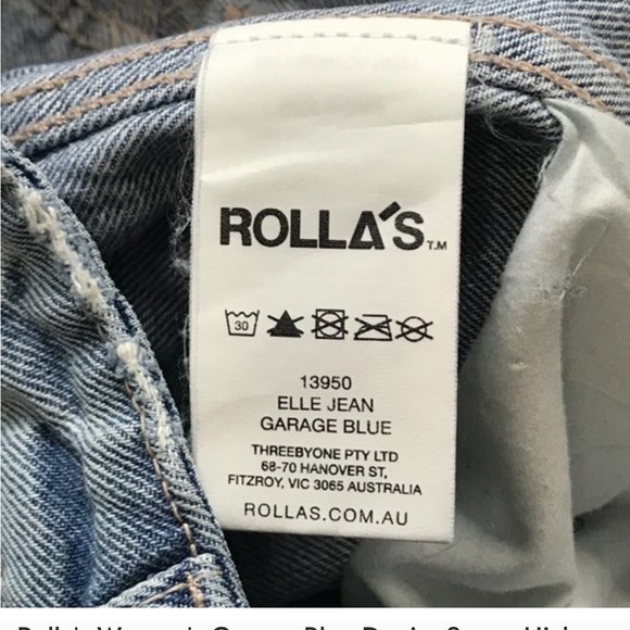 Rolla's Women's‎ Garage Blue Denim Super High Rise Relaxed Elle Jeans Size 26 - Picture 12 of 12